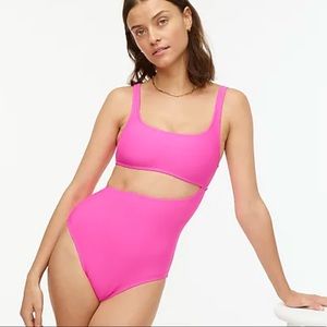 *NEW* J. Crew ONE-PIECE SWIMSUIT in Neon Flamingo